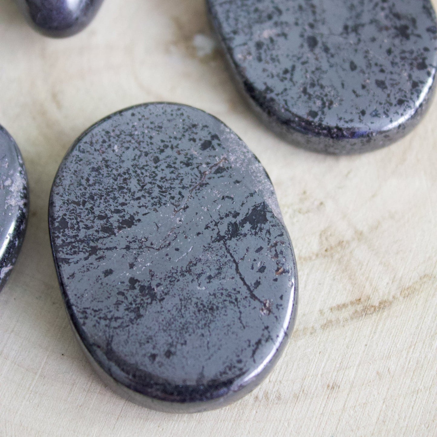 Hematite - Mini Palm Stones - Muse + Moonstone