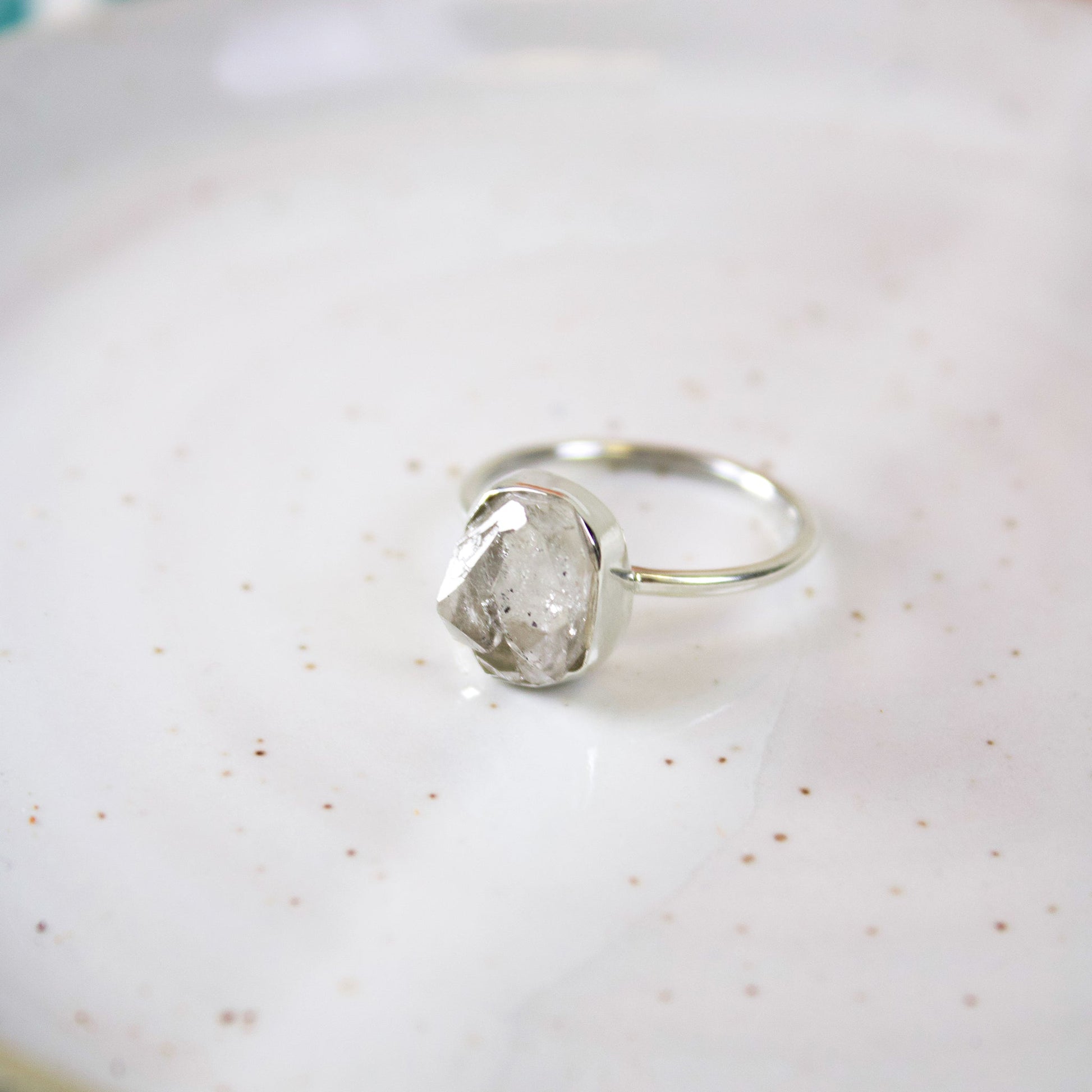 Herkimer Diamond Ring | Love + Lark - Muse + Moonstone