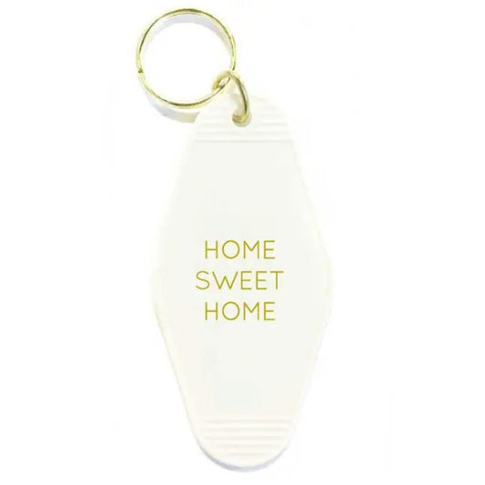 "Home Sweet Home" - Vintage Motel Style Keychain - Muse + Moonstone