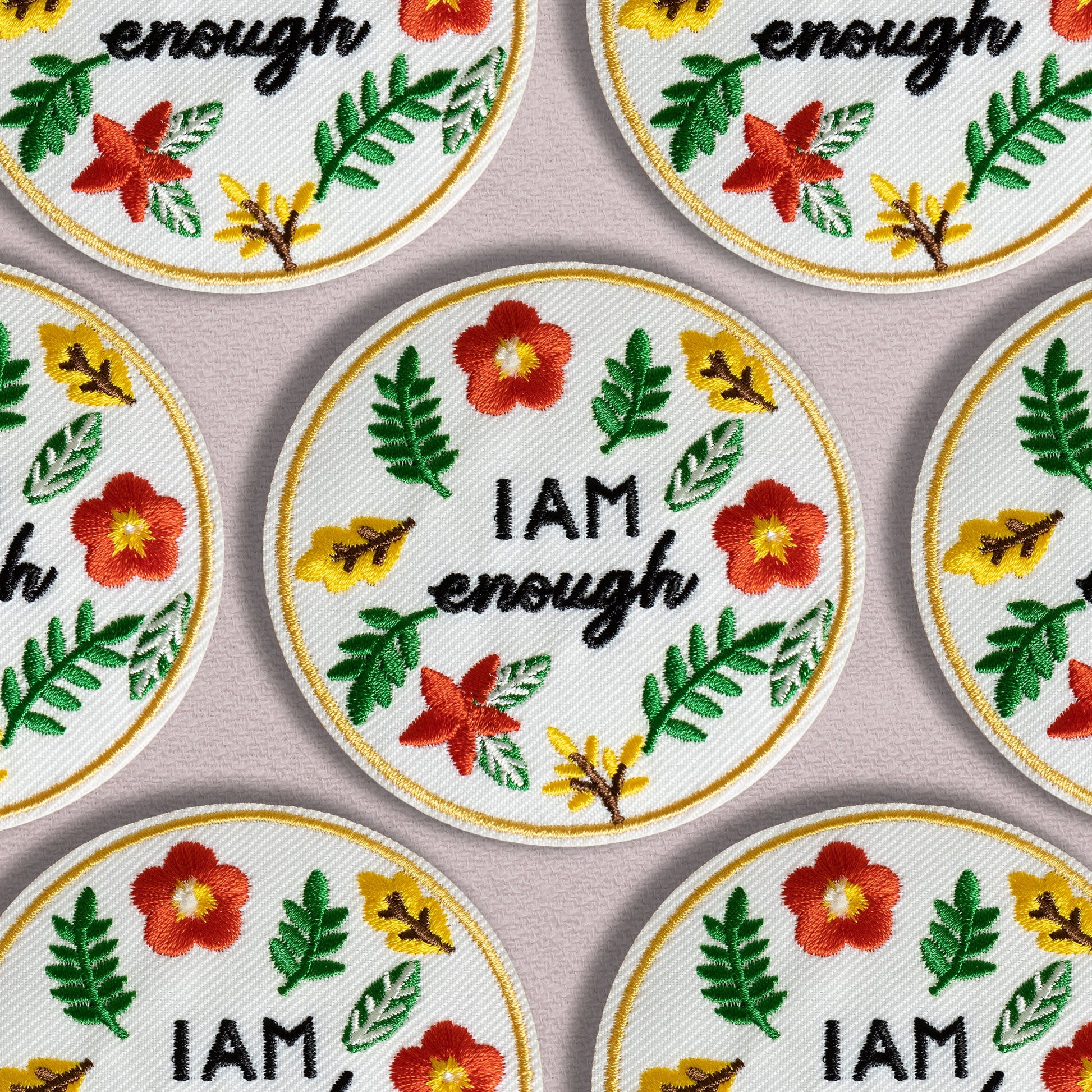 I Am Enough - Embroidered Iron On Patch - Muse + Moonstone
