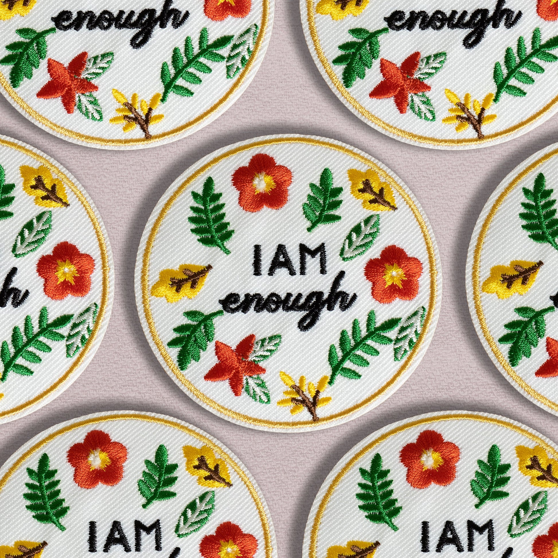 I Am Enough - Embroidered Iron On Patch - Muse + Moonstone