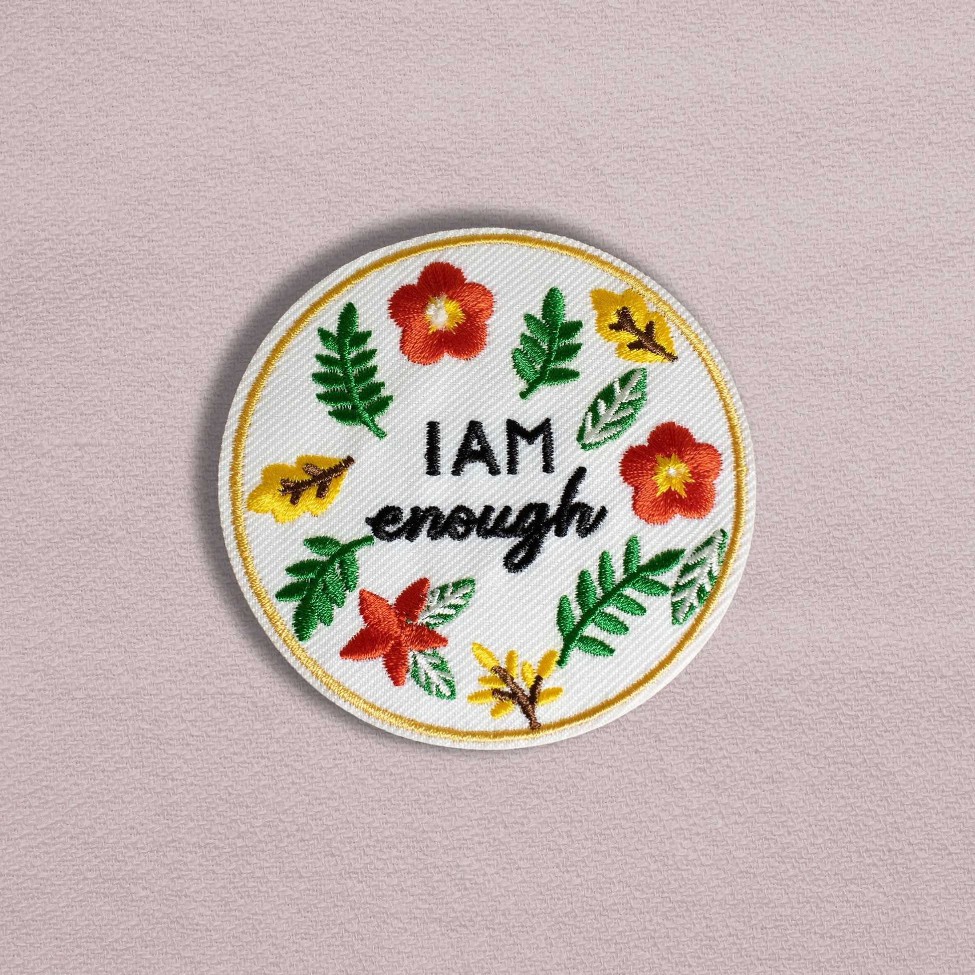 I Am Enough - Embroidered Iron On Patch - Muse + Moonstone
