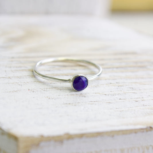 Lapis Lazuli Gemstone Stacking Ring | Love + Lark - Muse + Moonstone