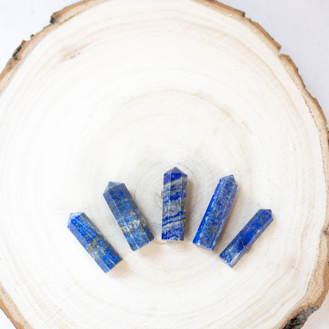 Lapis Lazuli Pencil Points Muse + Moonstone Crystals