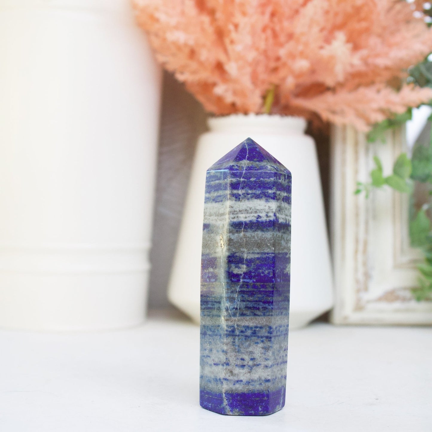 Lapis Lazuli - Unique Polished Point Specimen - #1 - Muse + Moonstone