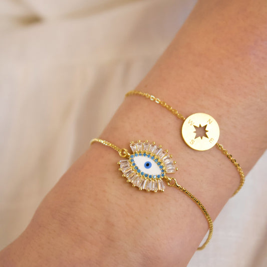 Evil Eye Dainty Bracelet | Love + Lark - Muse + Moonstone