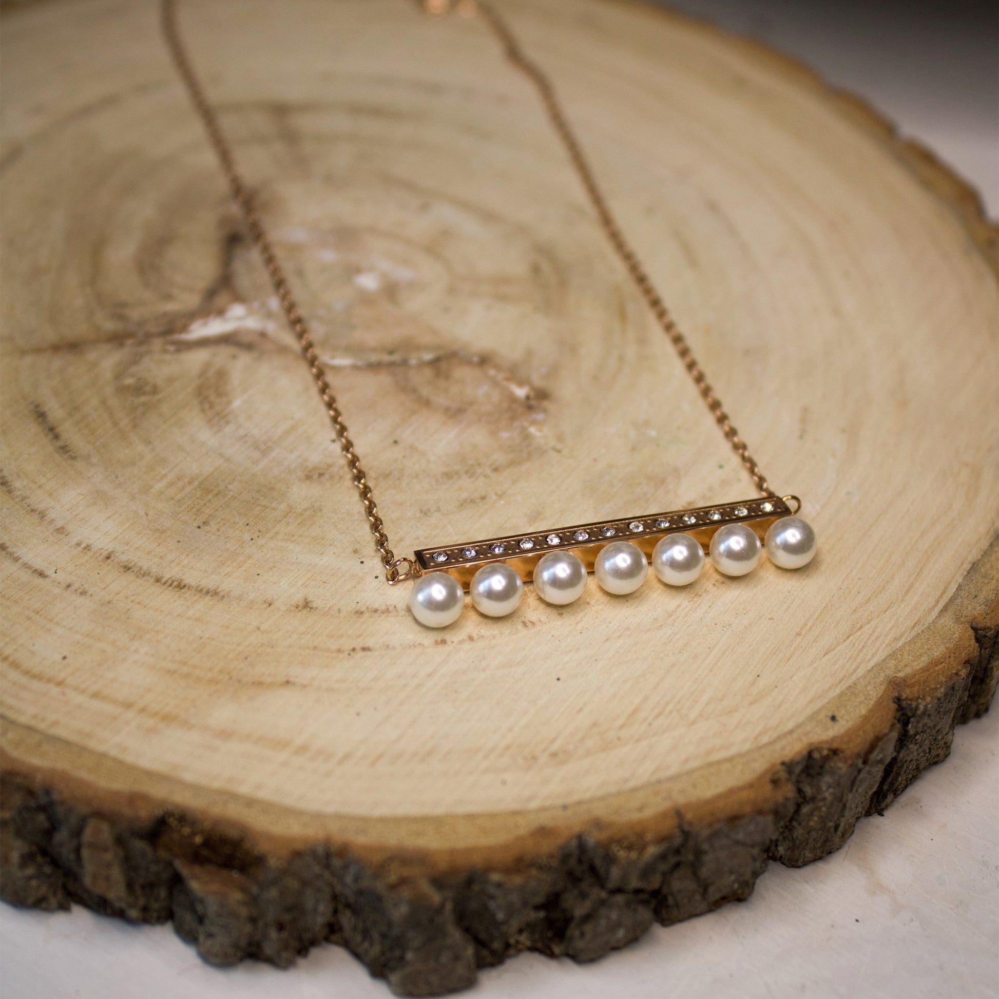 Pearl Bar Necklace | Love + Lark - Muse + Moonstone