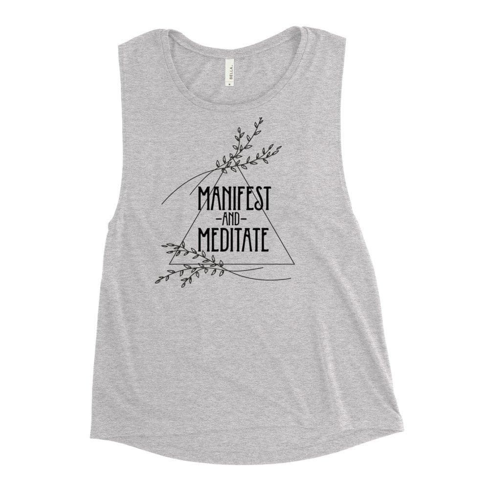 MANIFEST and MEDITATE | Graphic Muscle Tank | SpiritGypsy - Muse + Moonstone