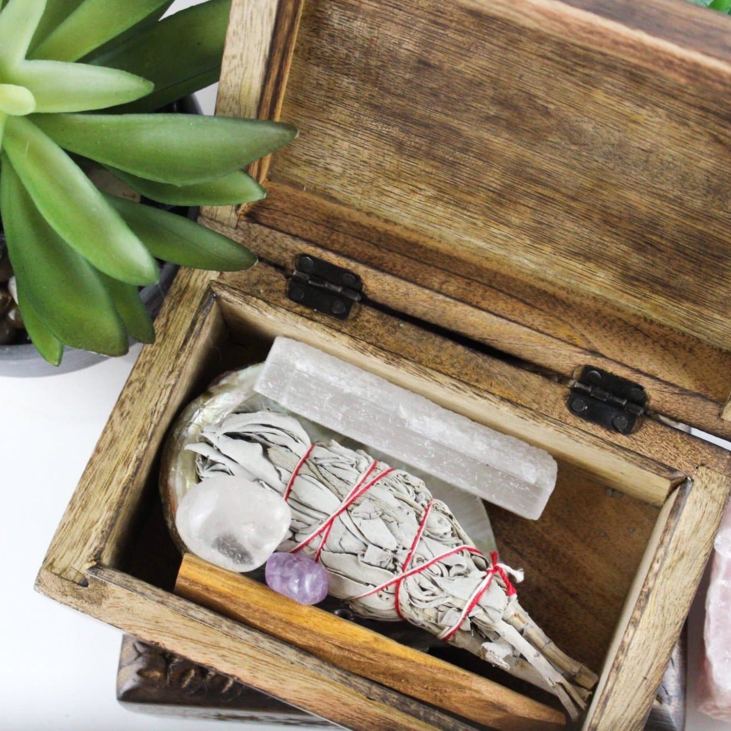 Mini Energy Cleansing Smudge Box - Muse + Moonstone