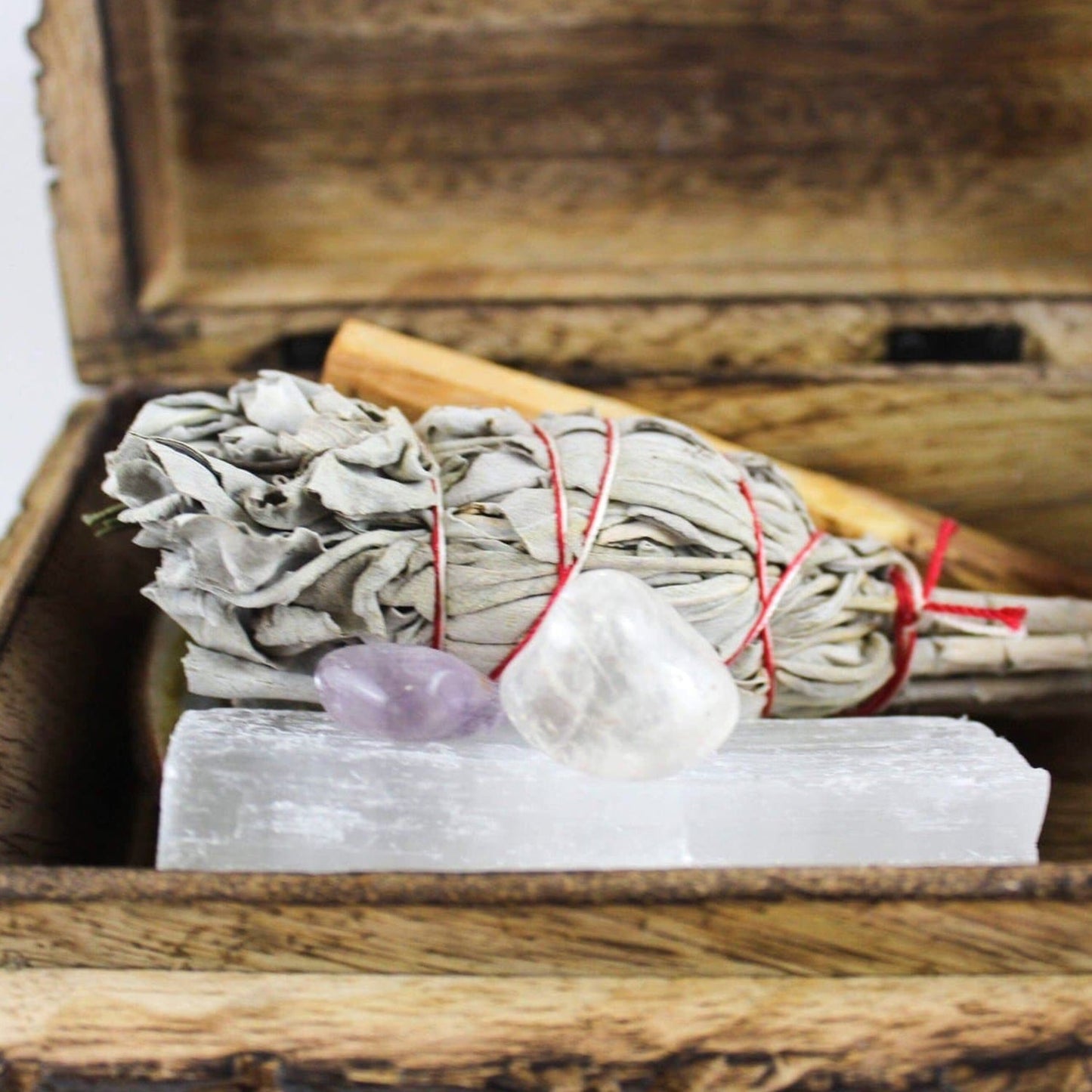 Mini Energy Cleansing Smudge Box - Muse + Moonstone