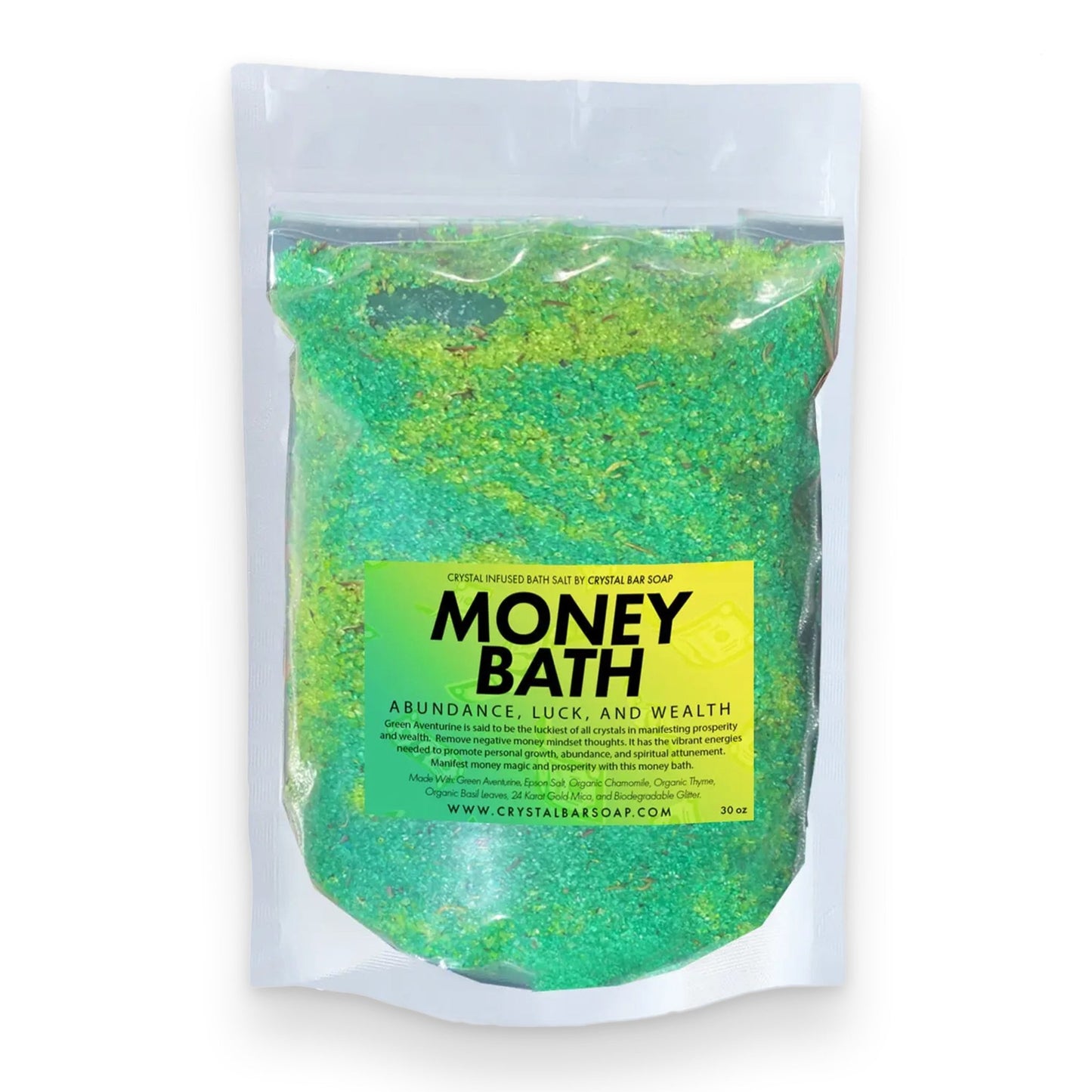 Money Bath - Crystal Infused Bath Salt | Crystal Bar Soap - Muse + Moonstone
