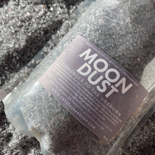 Moon Dust - Crystal Infused Bath Salt | Crystal Bar Soap - Muse + Moonstone