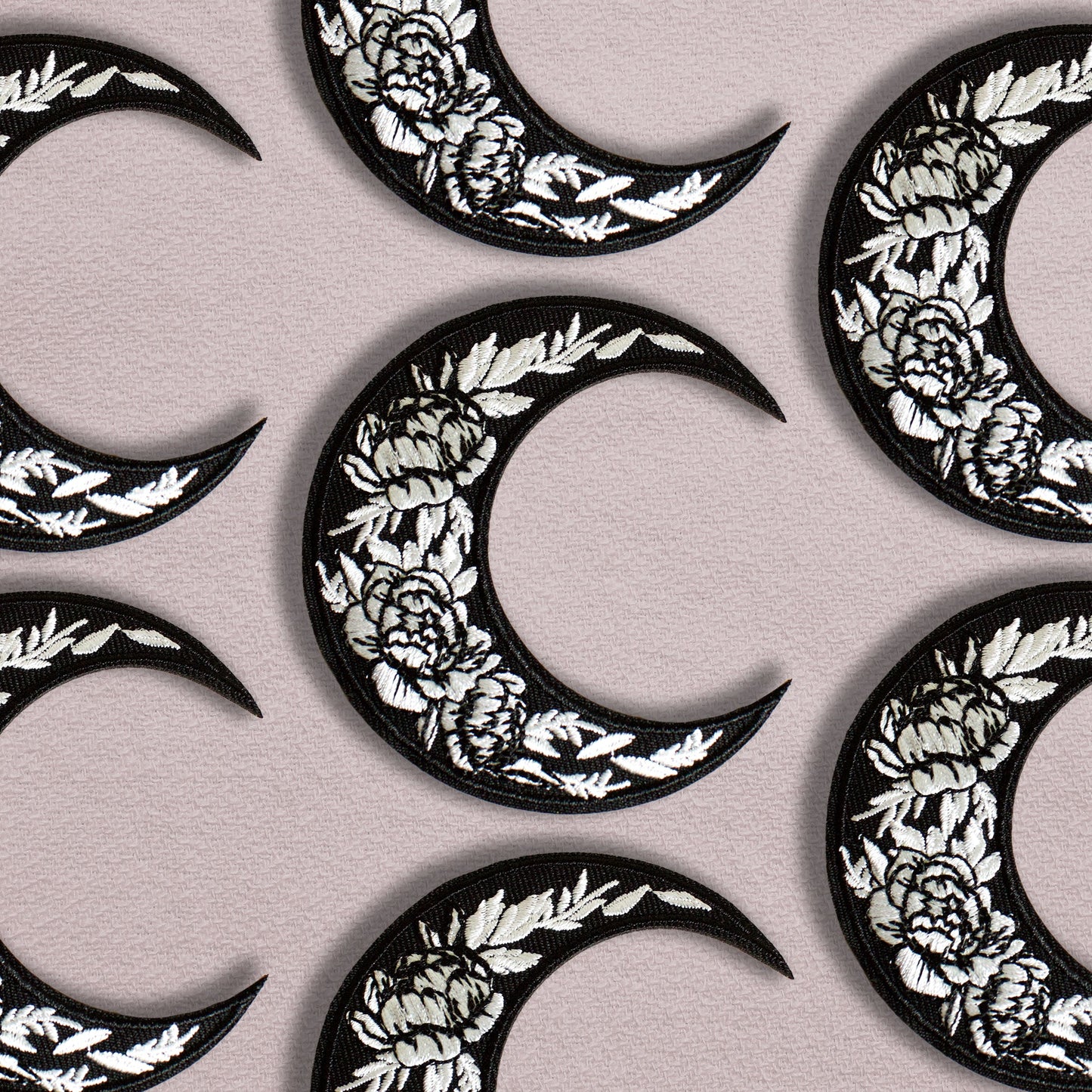 Moon Flower - Embroidered Iron On Patch - Muse + Moonstone