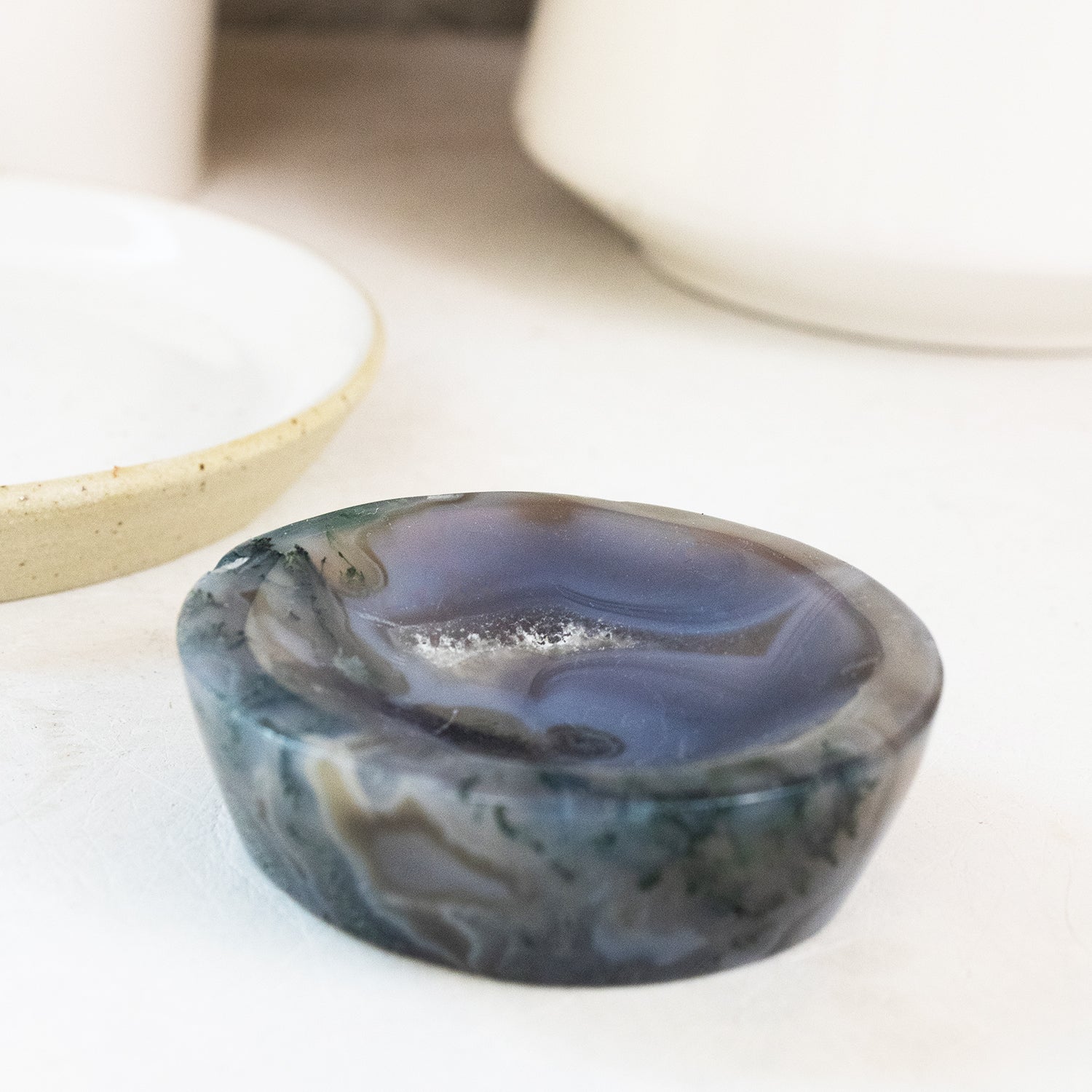 Moss Agate - Polished Bowl - Muse + Moonstone