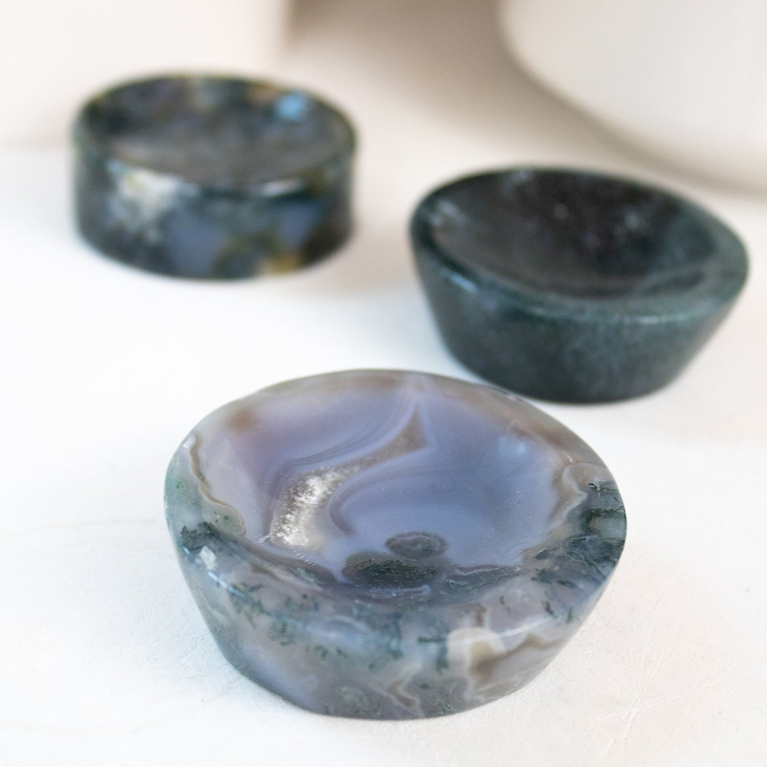 Moss Agate - Polished Bowl - Muse + Moonstone