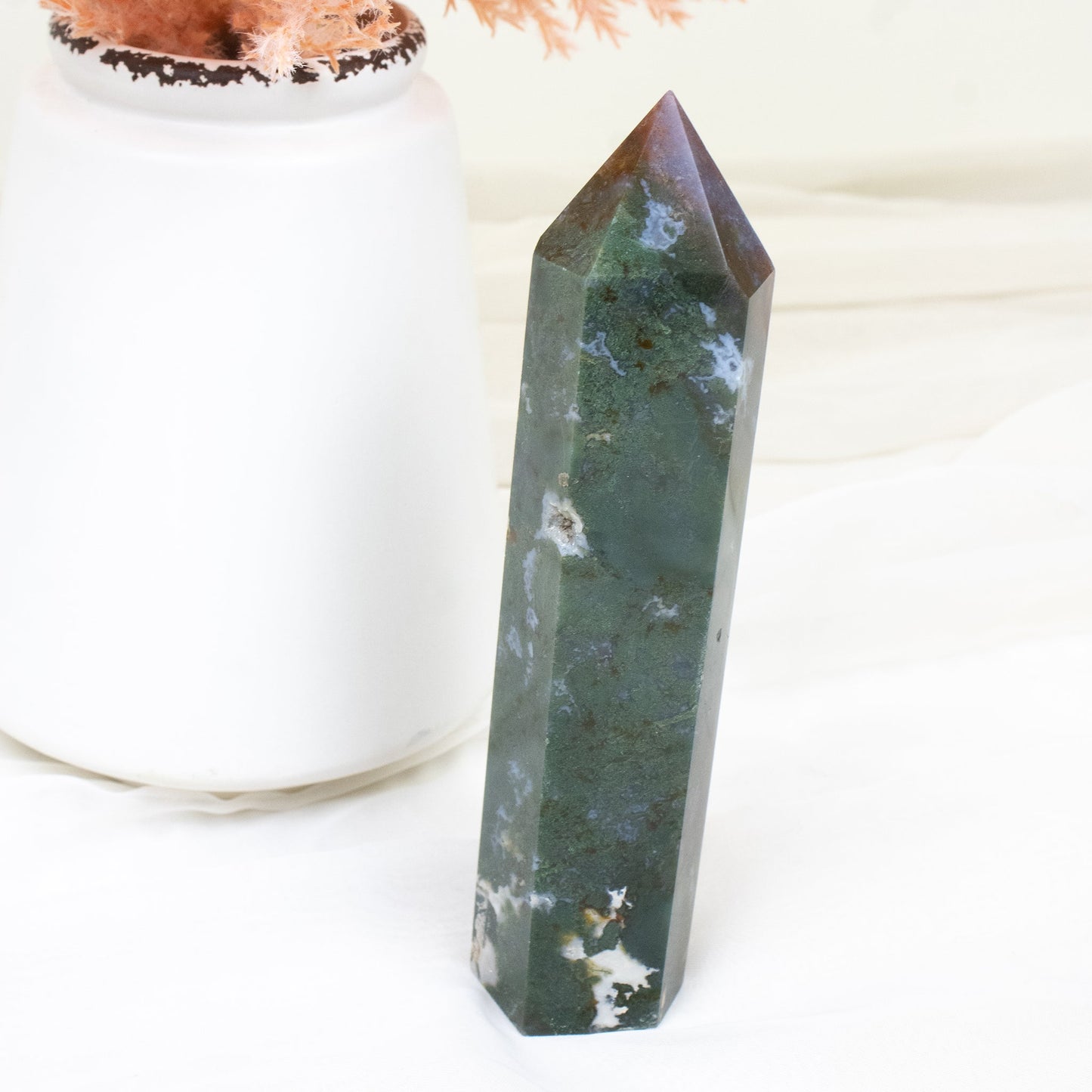 Moss Agate - Unique Polished Generator #1 - Muse + Moonstone