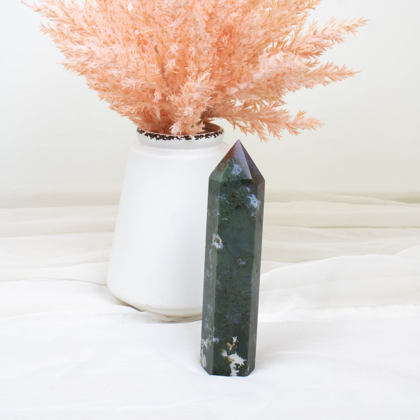 Moss Agate - Unique Polished Generator #1 - Muse + Moonstone