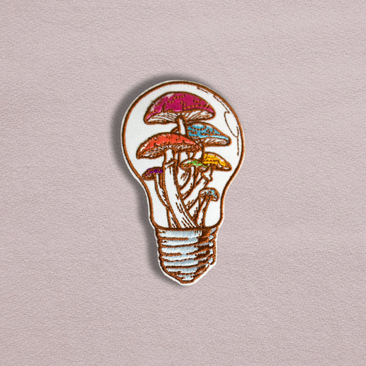 Mushroom Ideas - Embroidered Iron On Patch - Muse + Moonstone