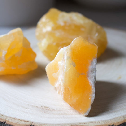 Orange Calcite - Rough - Muse + Moonstone