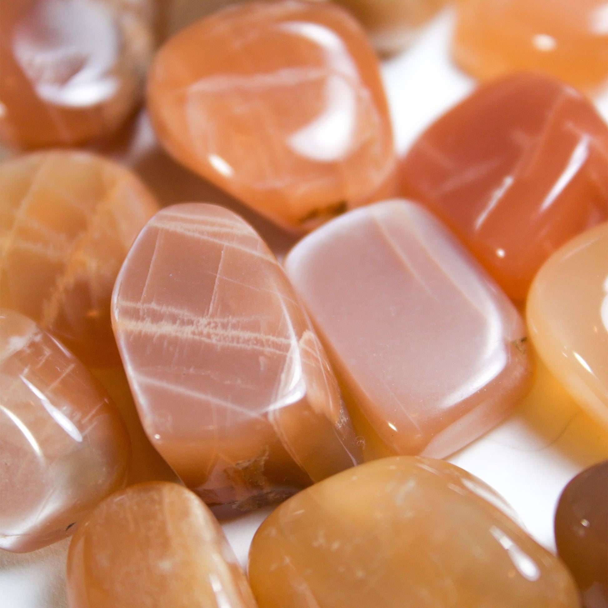 Peach Moonstone - Tumbled - Muse + Moonstone
