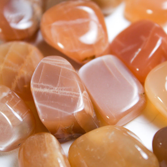 Peach Moonstone - Tumbled - Muse + Moonstone