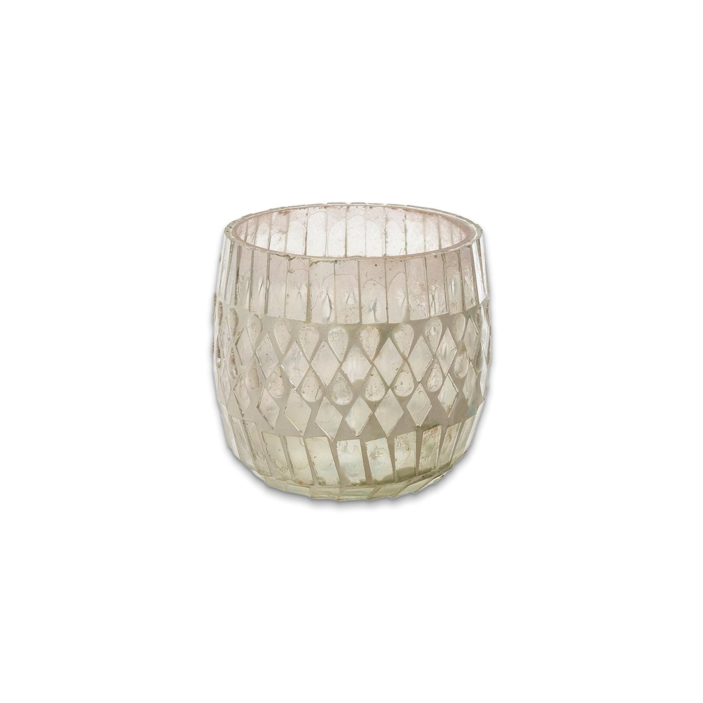 Petra Mosaic Votive - White - Muse + Moonstone