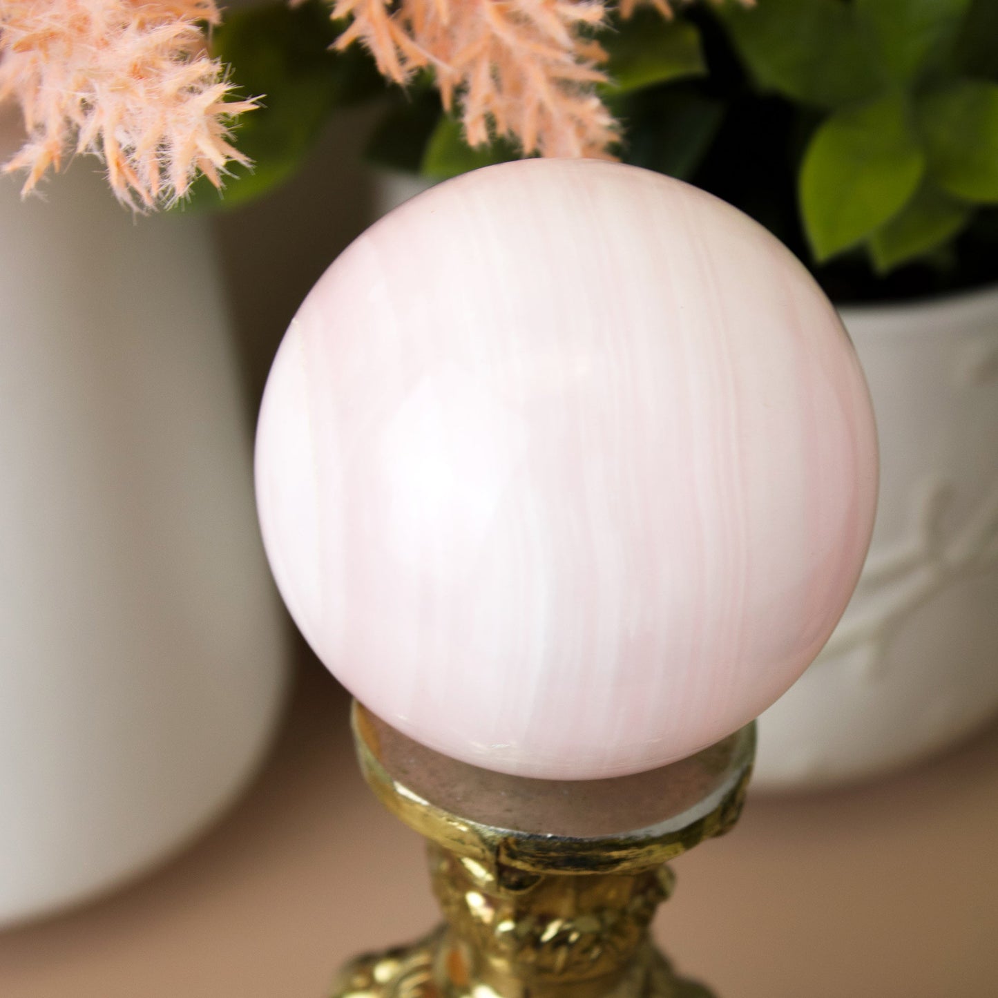 Pink Mangano Calcite - Sphere - Muse + Moonstone