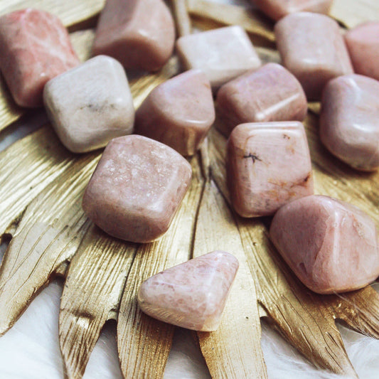 Pink Moonstone - Tumbled - Muse + Moonstone