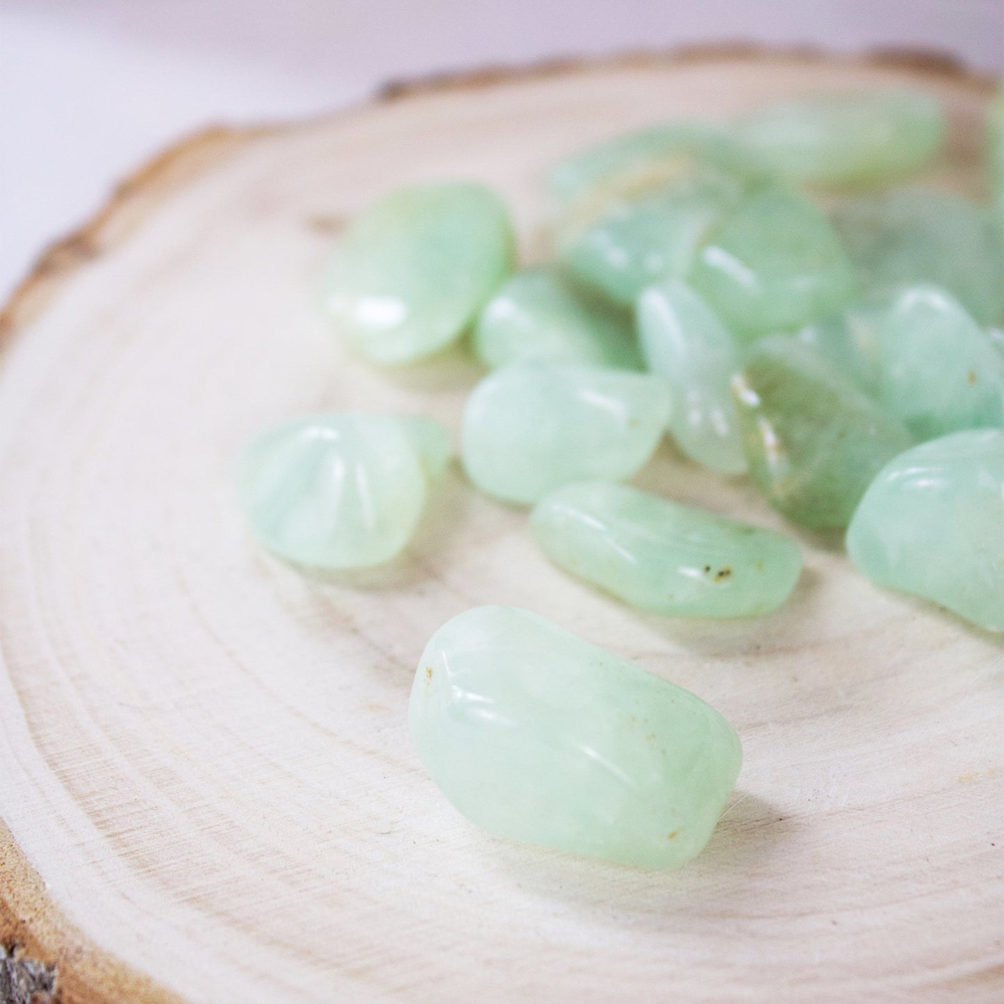 Prehnite - Tumbled Stone - Muse + Moonstone