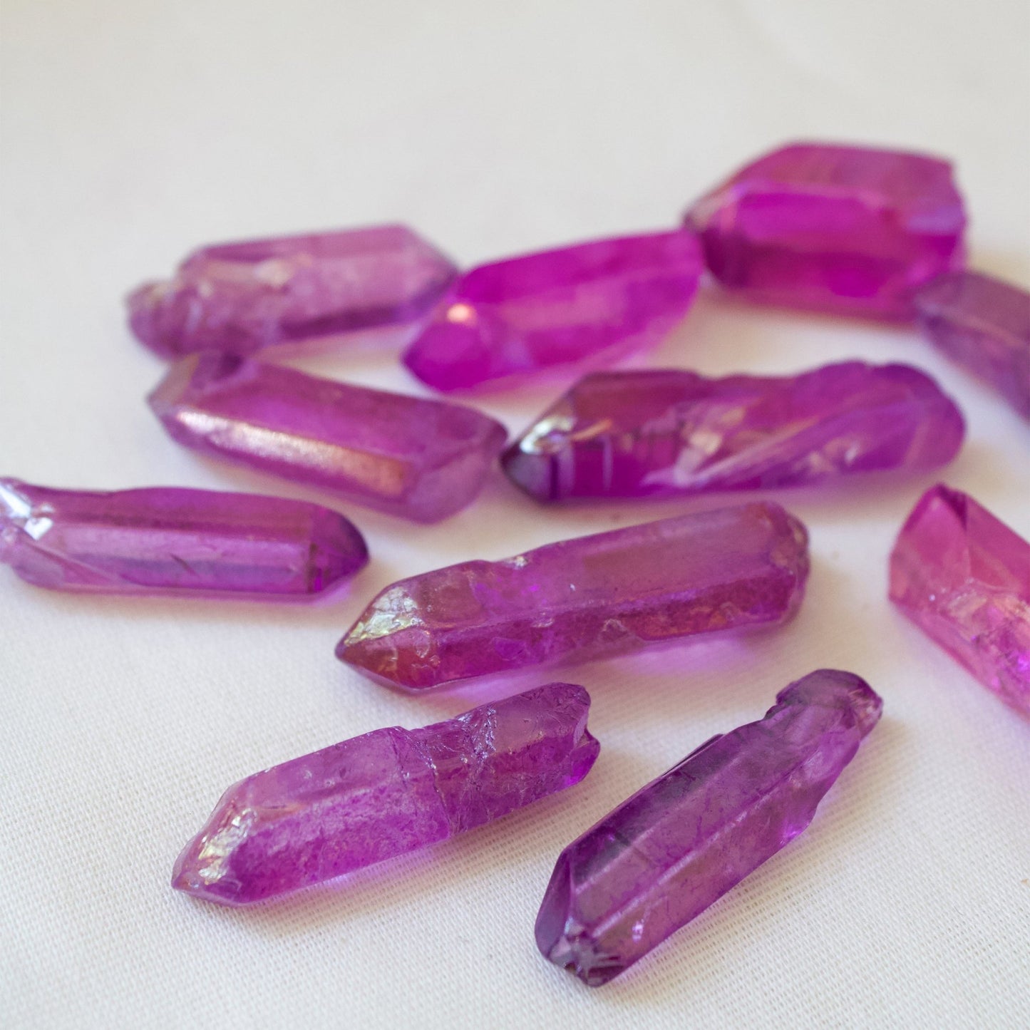 Purple Aura Quartz - Crystal Points - Muse + Moonstone
