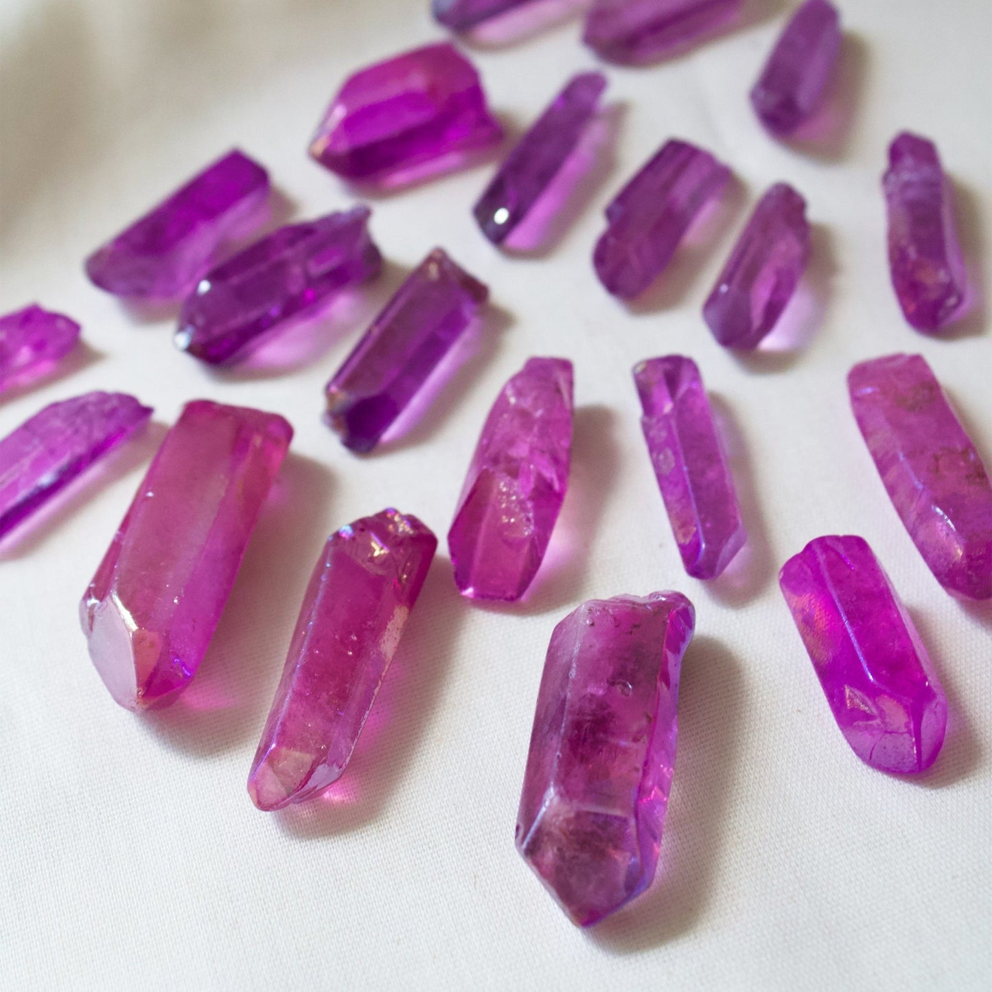 Purple Aura Quartz - Crystal Points - Muse + Moonstone