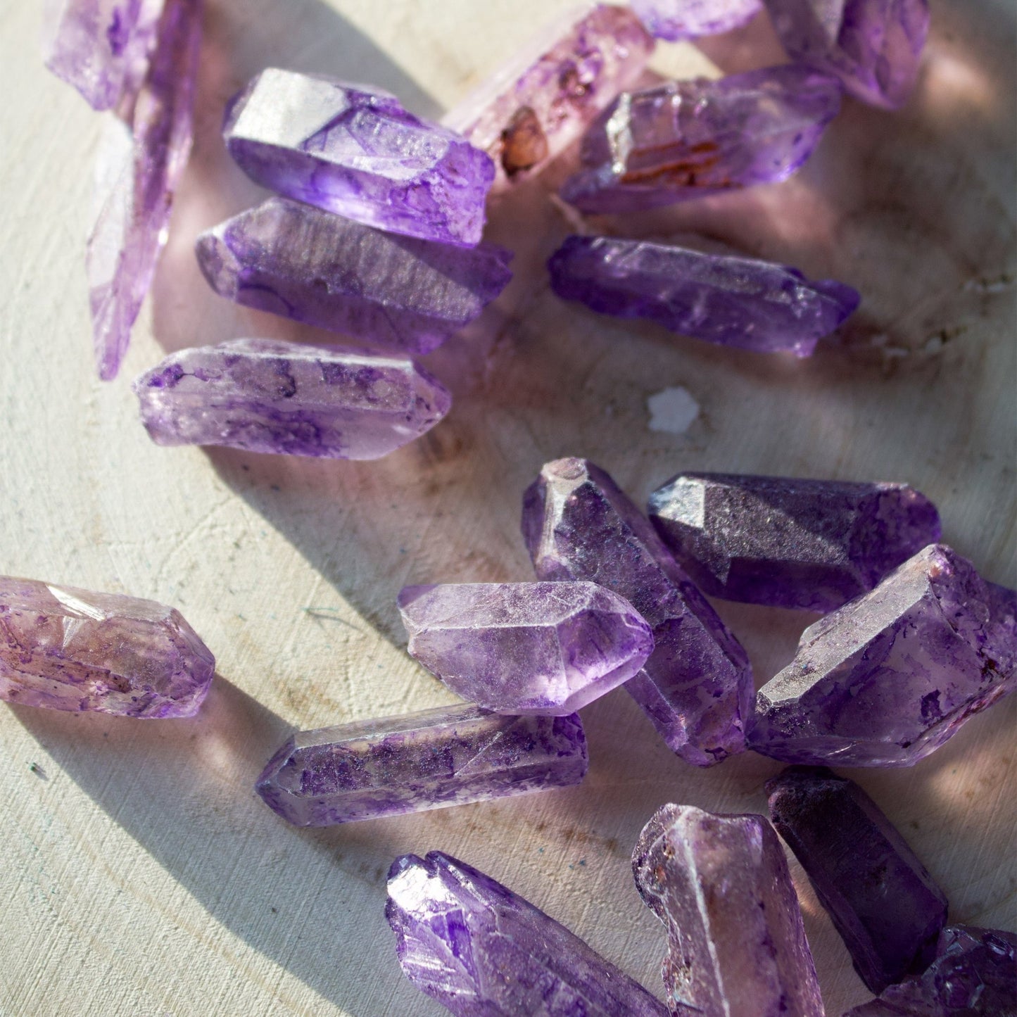 Purple Quartz - Crystal Points - Muse + Moonstone
