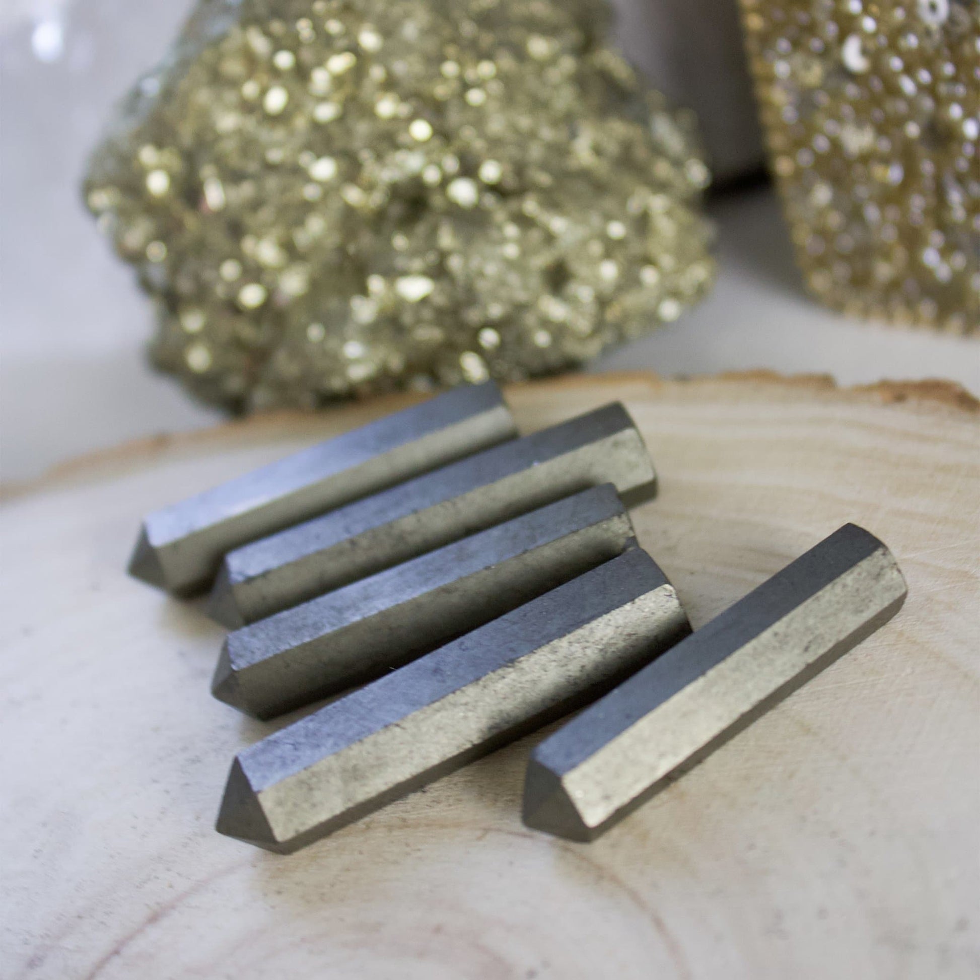 Pyrite - Polished Point - Muse + Moonstone