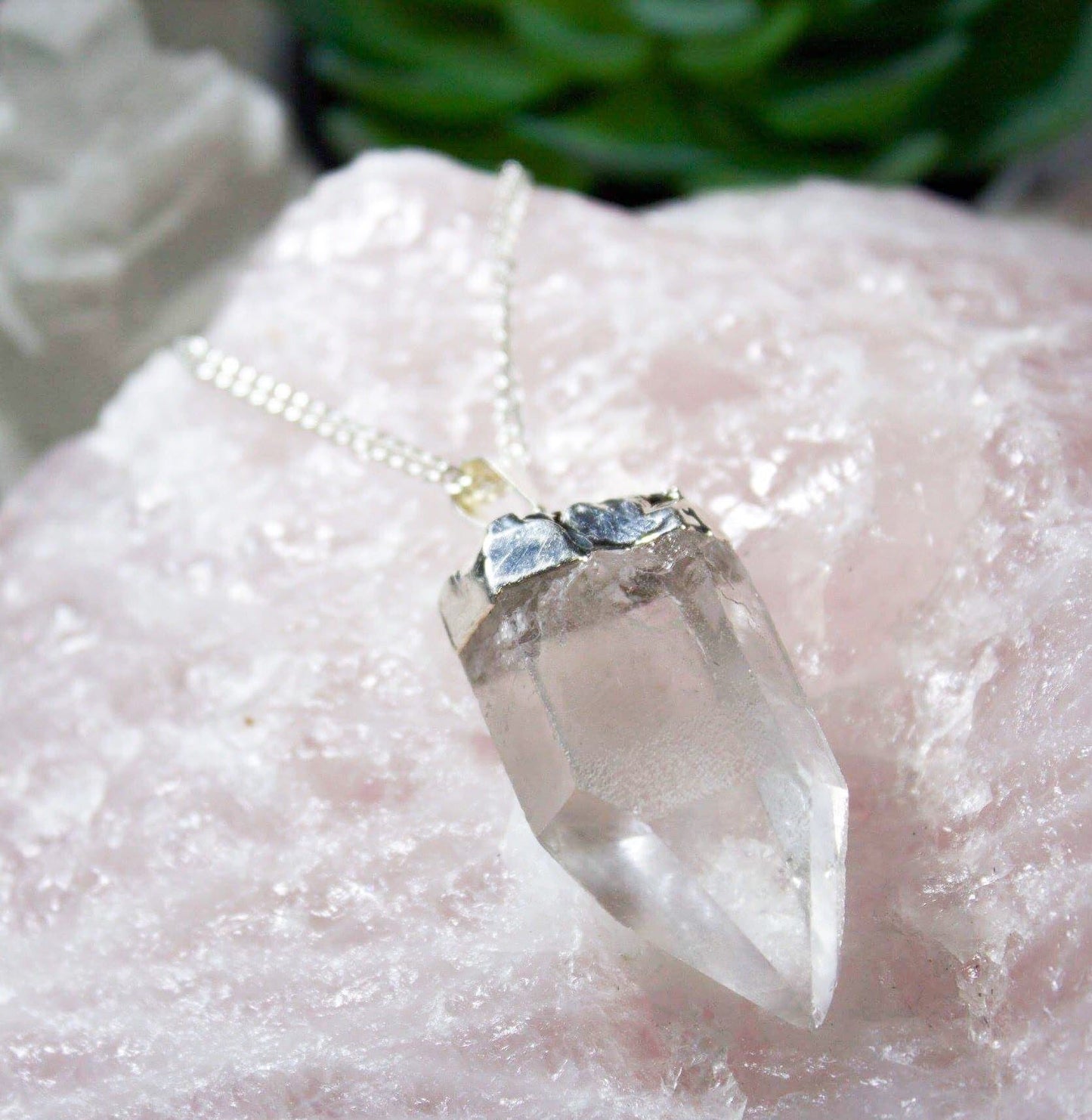 Quartz Pendant - Muse + Moonstone