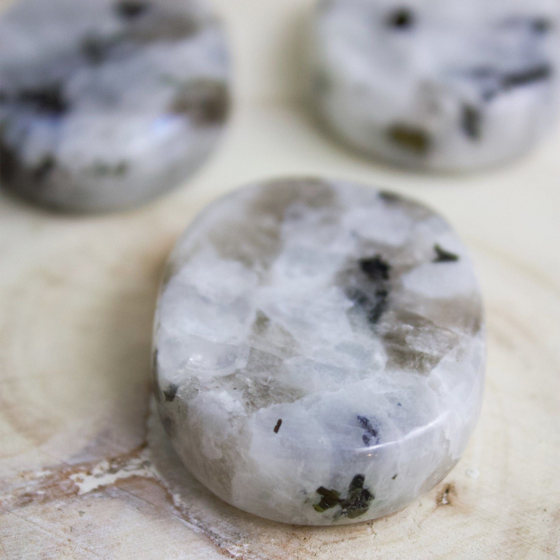 Rainbow Moonstone - Mini Palm Stone - Muse + Moonstone