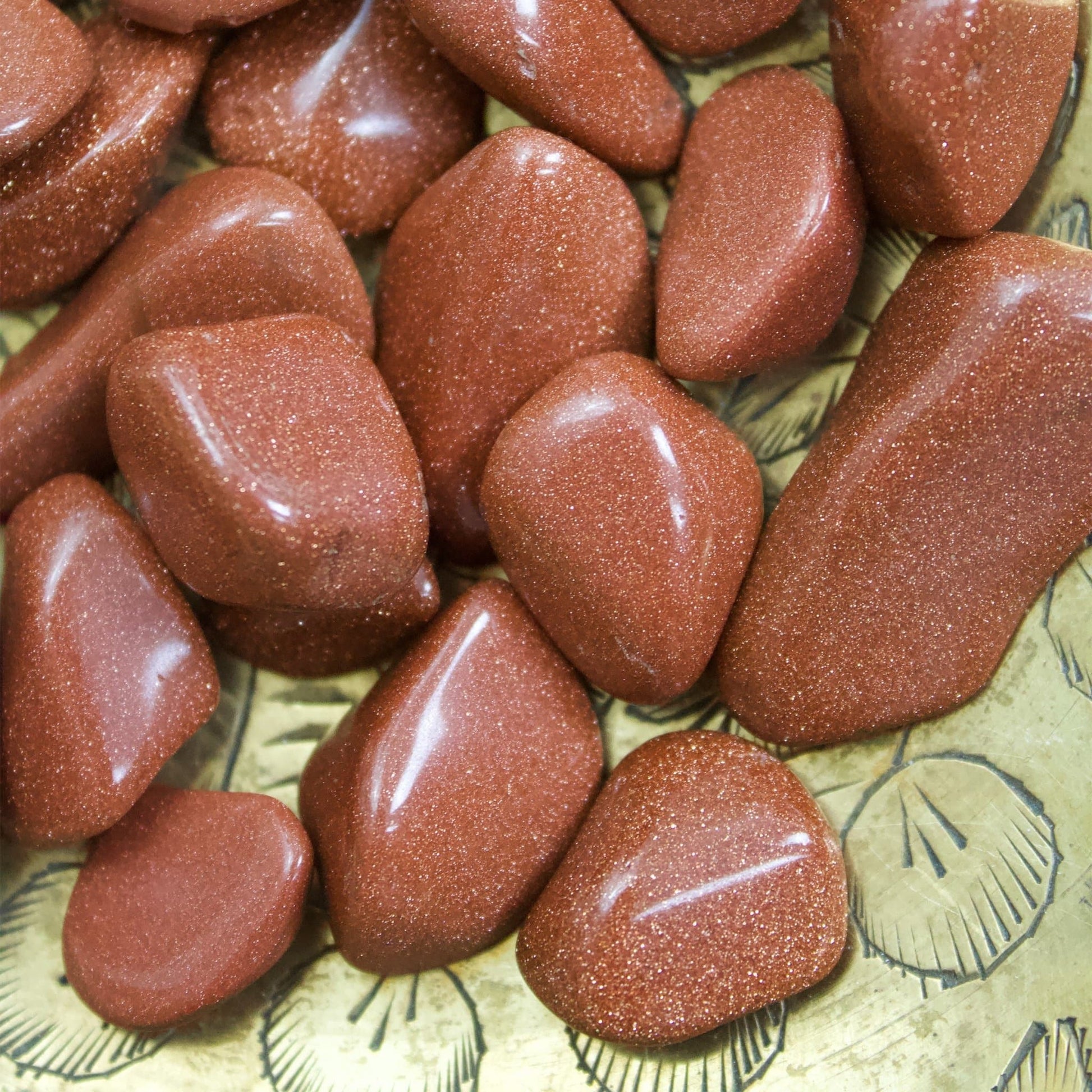 Red Goldstone - Tumbled - Muse + Moonstone