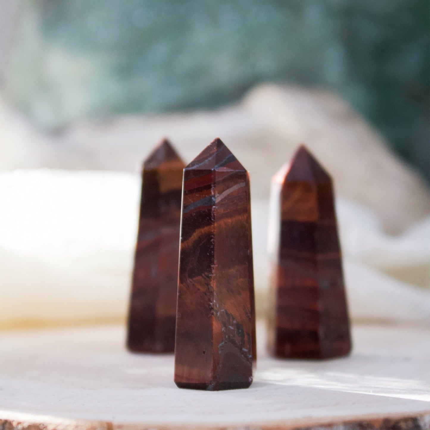 Red Tigerseye - Polished Points - Muse + Moonstone
