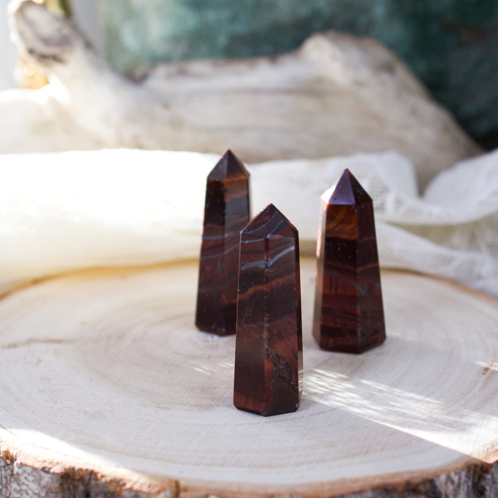 Red Tigerseye - Polished Points - Muse + Moonstone