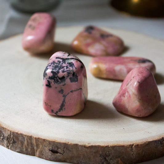 Rhodonite - Tumbled Stone - Muse + Moonstone