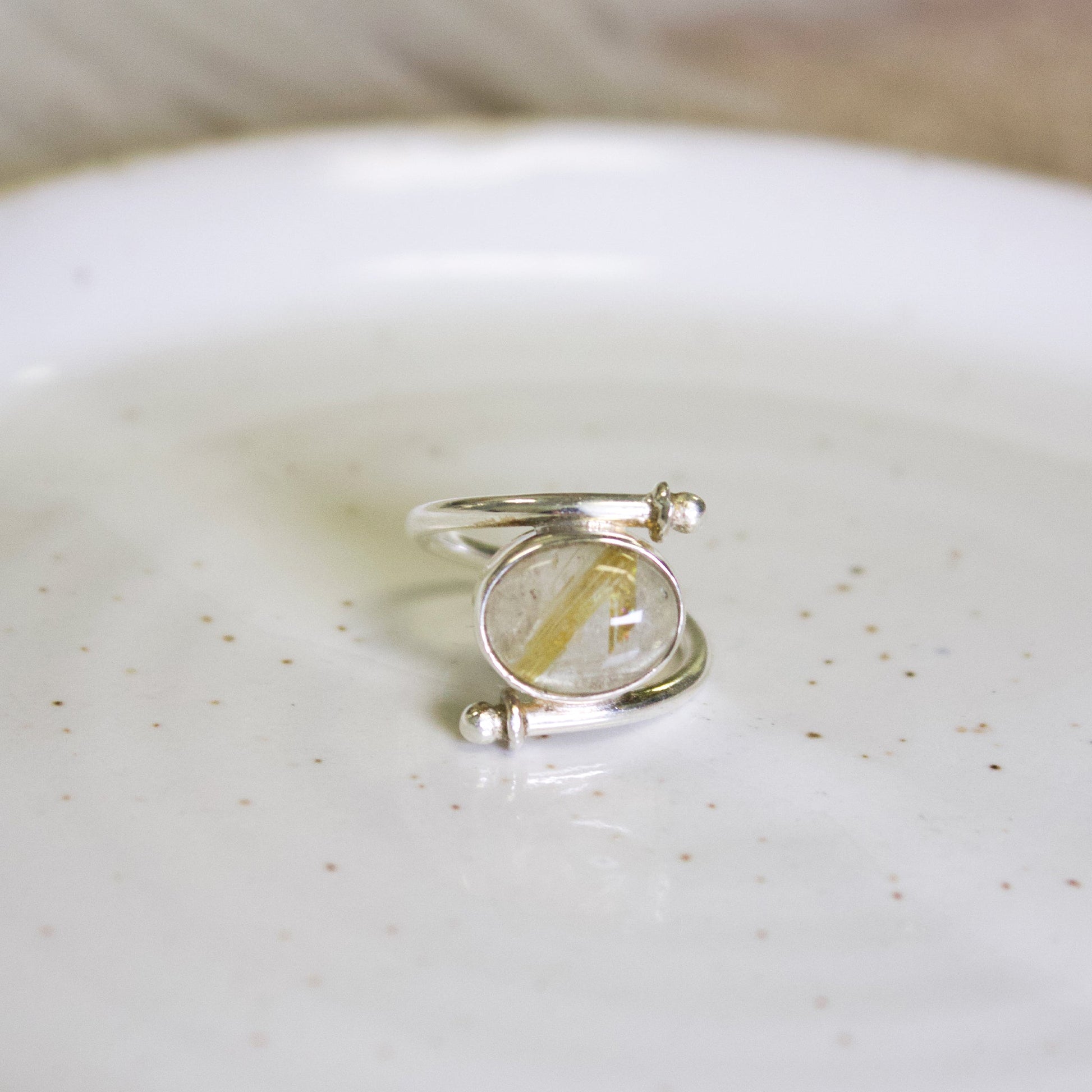 Rutilated Quartz Ring - Unique Ring #5 | Love + Lark - Muse + Moonstone