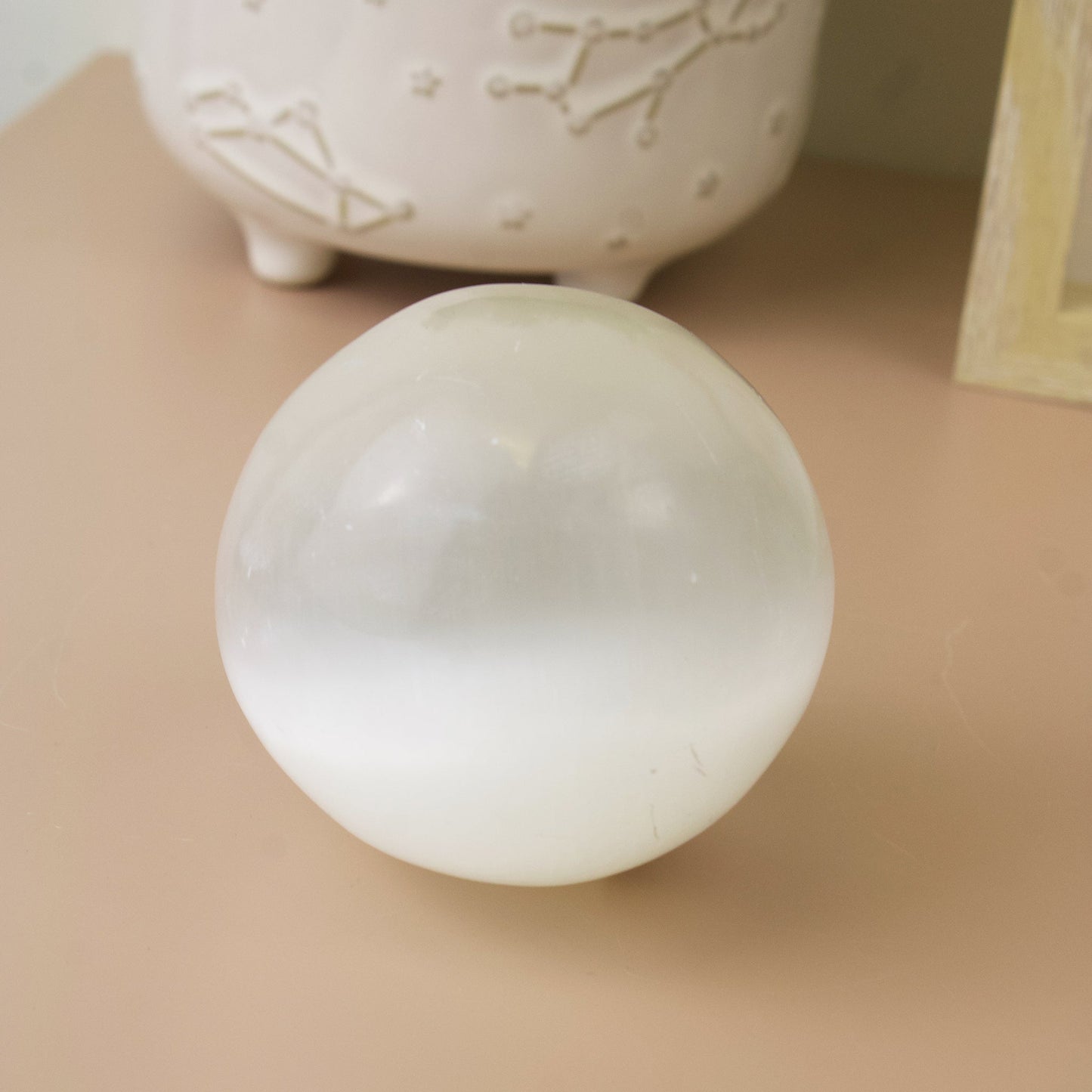 Selenite - Sphere - Muse + Moonstone