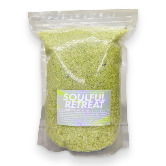 Soulful Retreat - Crystal Infused Bath Salt | Crystal Bar Soap - Muse + Moonstone