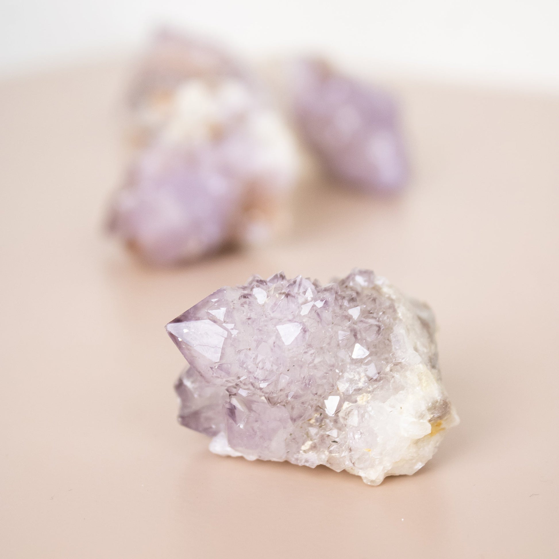 Spirit Quartz Amethyst Cluster - Muse + Moonstone