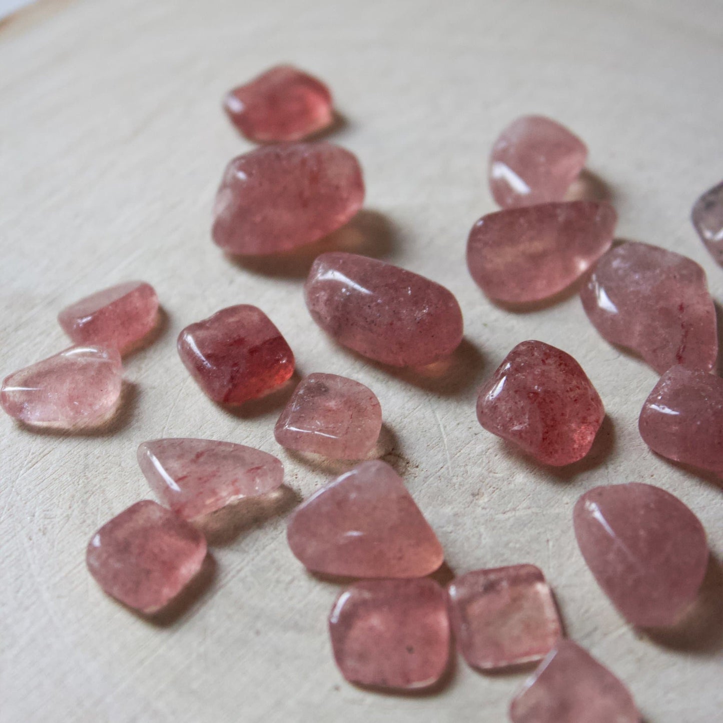 Strawberry Quartz - Tumbled - Muse + Moonstone