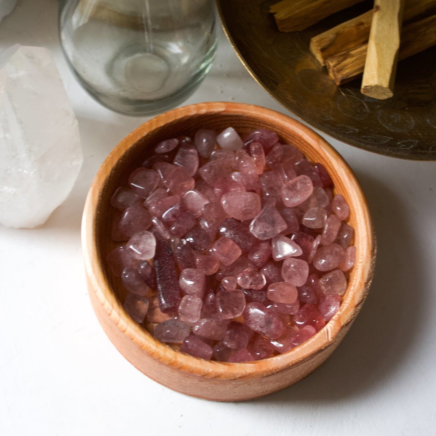 Strawberry Quartz - Tumbled - Muse + Moonstone