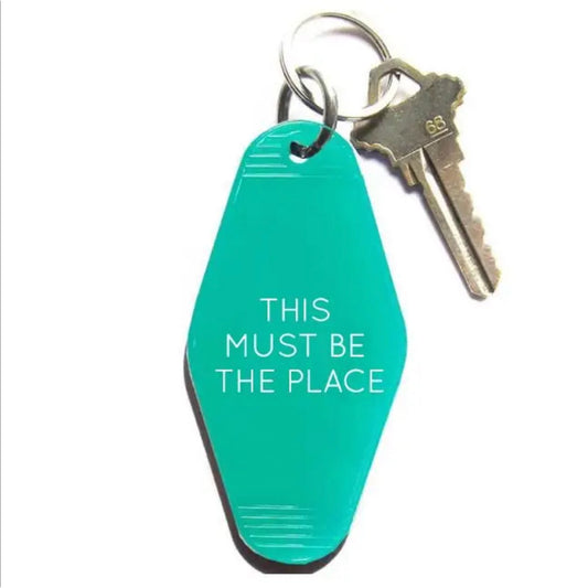 "This Must Be The Place" - Vintage Motel Style Keychain - Muse + Moonstone