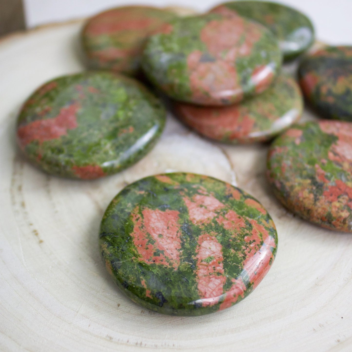 Unakite - Mini Palm Stone - Muse + Moonstone