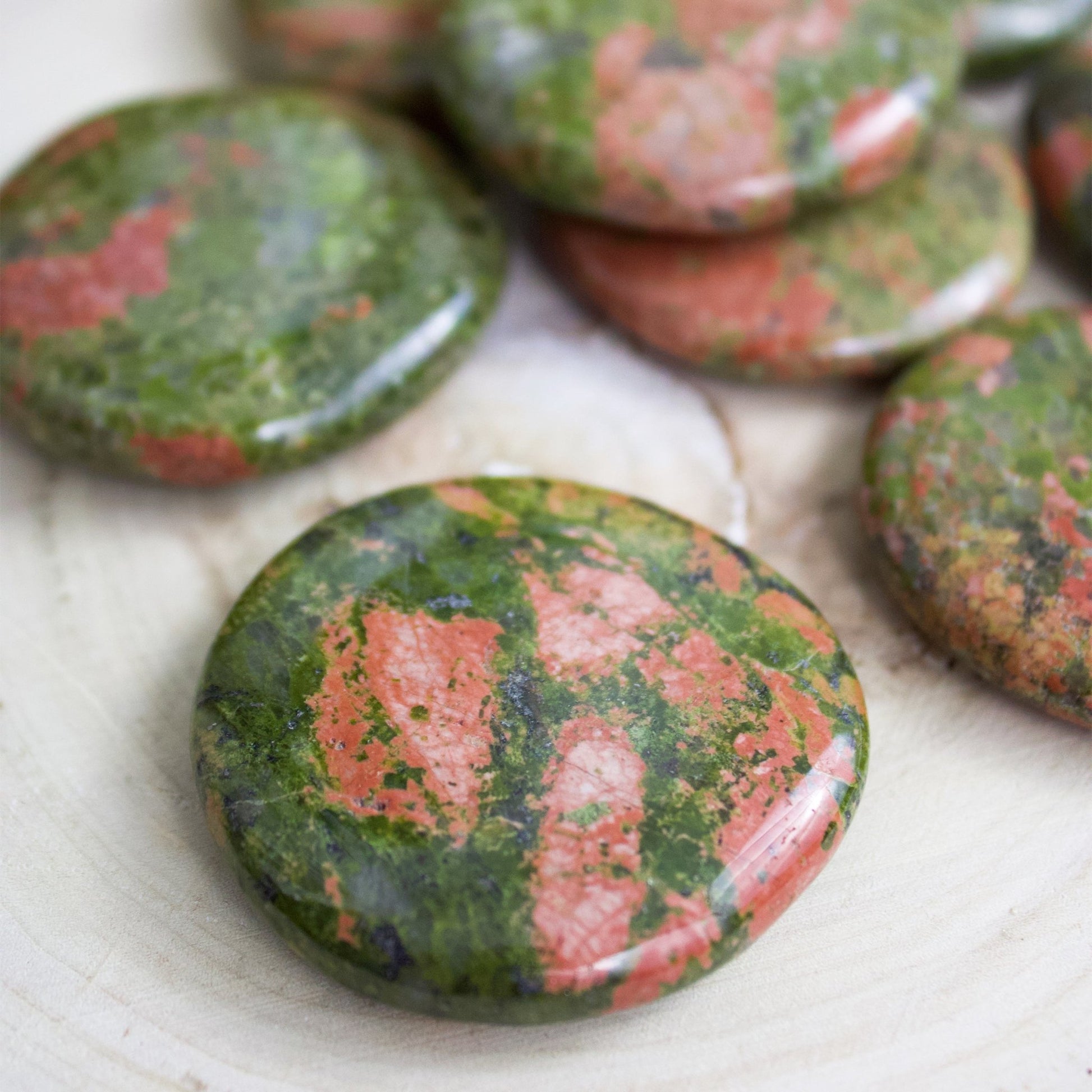 Unakite - Mini Palm Stone - Muse + Moonstone