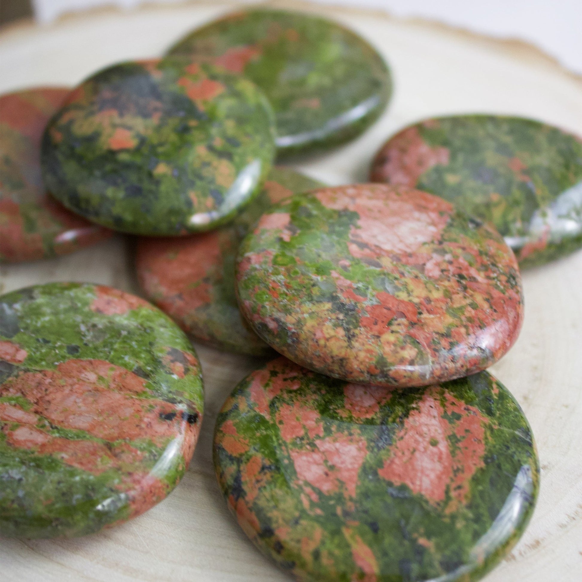 Unakite - Mini Palm Stone - Muse + Moonstone