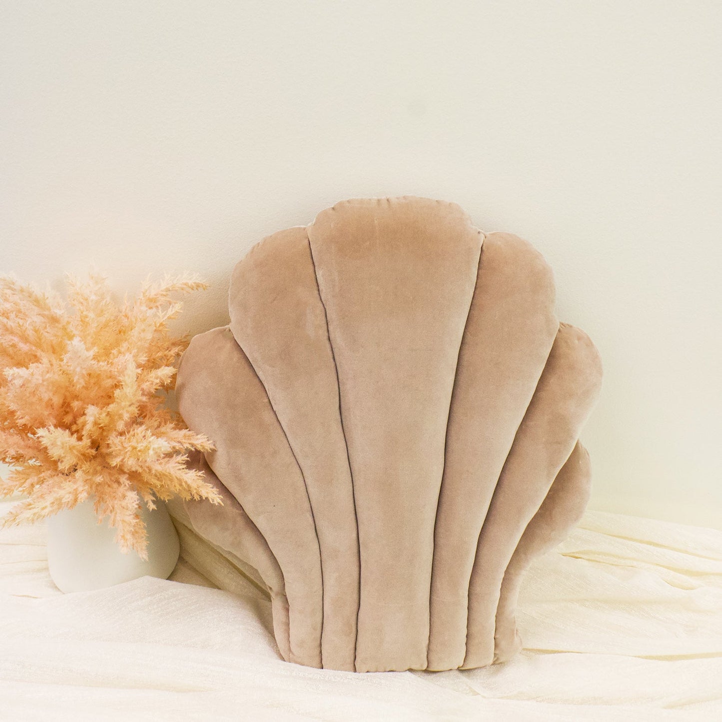 Velvet Seashell Pillow - Handmade - Muse + Moonstone